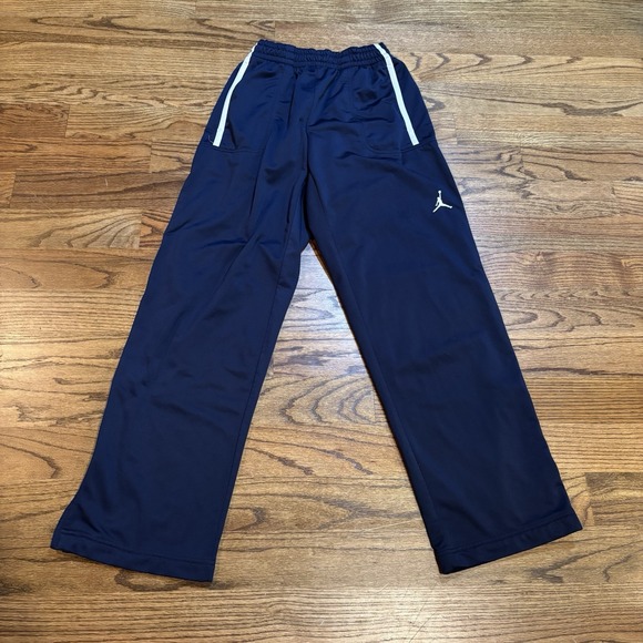 Air Jordan Mens Warm‎ Up Sweat Pants Drawstring Navy Blue Size Small - Picture 1 of 5